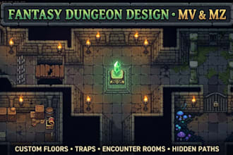 design custom rpg maker mv mz maps for fantasy, town, and dungeon games