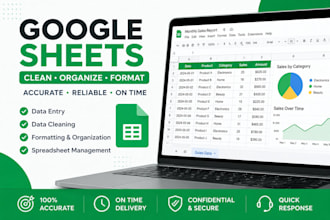 fix, clean, format and structure google sheets for business use