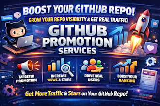 do github promotion, grow repo visibility for real traffic, promote github