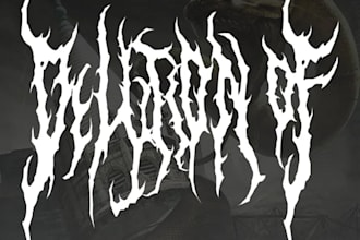 design a brutal typography metal band logo