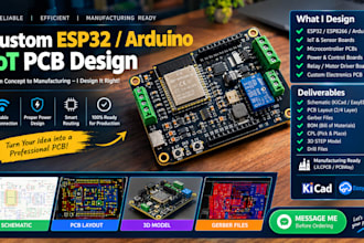 design custom pcb esp32 arduino kicad jlcpcb gerber files