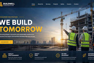 build wix construction company website contractor building company website