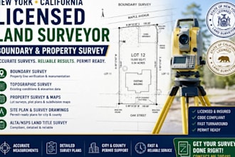 new york california licensed land surveyor boundary and property survey