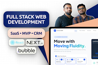 develop your saas web app or CRM on react, next js or bubble