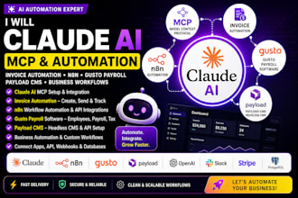 claude ai mcp invoice automation n8n claude gusto payroll software payload cms