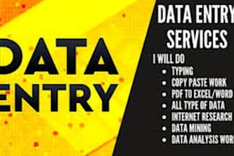 do ms word typing and data entry work