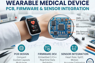 design wearable medical device pcb, firmware and sensor integration