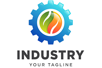 make a powerful logo for construction and industrial