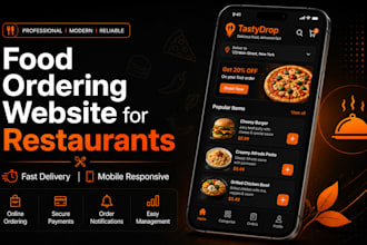 build a restaurant food ordering website with menu and cart