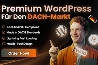 create modern german wordpress website responsive and gdpr ready