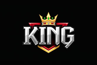 make an amazing king crown mascot logo in just 1 day