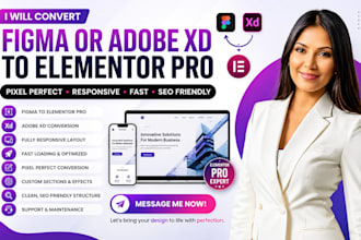 figma to wordpress development convert adobe xd or figma to elementor pro page
