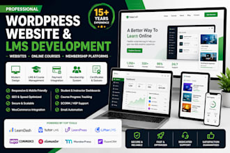 build a professional wordpress website and lms platform