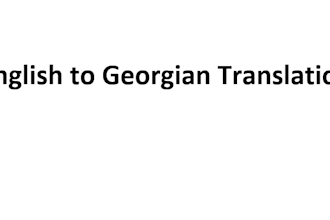 do professional english to georgian translation