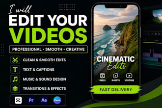 edit reels and youtube shorts professionall