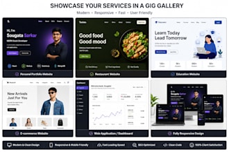 build a modern responsive portfolio website using react
