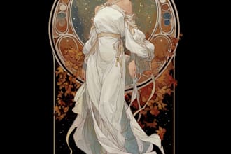 do illustrations in art nouveau style