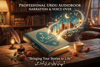 record a professional urdu,hindi audiobook and voice over