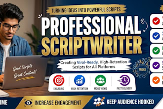 write engaging youtube scripts and viral short form video scripts