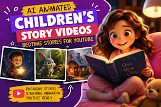 create ai animated childrens story videos, bedtime stories and video thumbnail