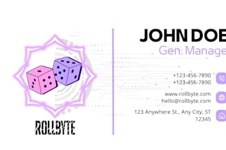 design a professional and creative business card