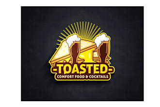 design trendy fast casual restaurant logo