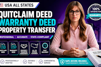 do USA, all states quitclaim deed, warranty deed, property transfer agreement
