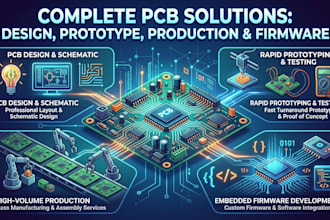 do pcb design, prototyping, production with firmware
