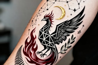 design a modern and minimalist tattoo design