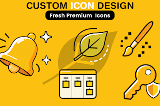 design custom icons, app icons and logo style brand icons