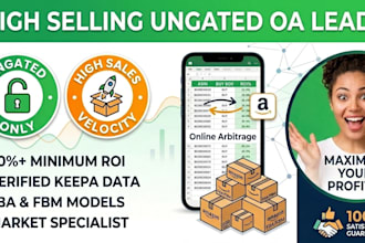 find profitable ungated high selling online arbitrage leads for fba