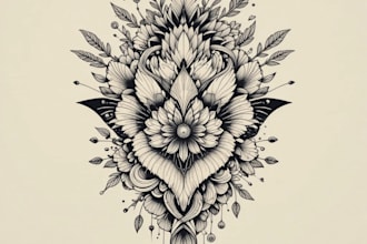 draw custom sleeve, chest, and back tattoos