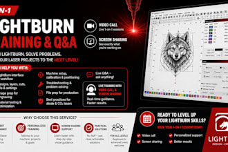 teach you lightburn and answer all your questions