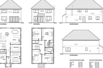 draw permit drawings, site plan, floor plan and adu plans
