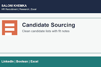 do candidate sourcing and recruitment list building for your role