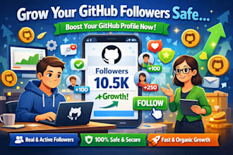 grow your github followers safe