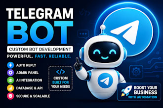 develop custom telegram bots with ai automation