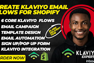 design and setup klaviyo shopify email marketing automation and flows