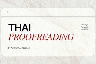 proofreading and correct grammar in thai by native