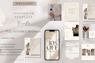 design luxury instagram canva templates