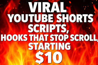 write viral youtube shorts scripts with hooks