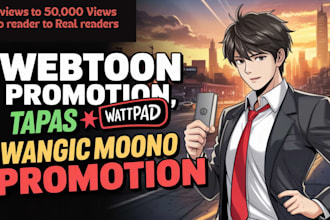 webtoon promotion, webtoon tapas wattpad, manga, webcomic, novel book promotion