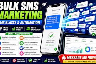 setup send klaviyo twilio bulk SMS marketing campaigns and text automation