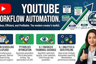 make a python bot for youtube workflow automation