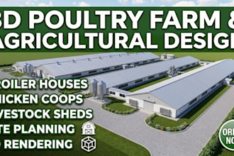 do 3d poultry farm layout design broiler house chicken coop agricultural shed