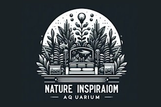 design eye catching aquarium nature logo