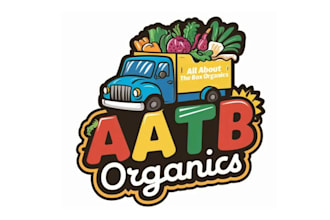 design artwork classic organic fruit logo