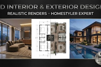 design and render realistic 3d interior and exterior in homestyler
