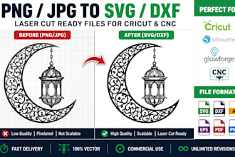 create svg dxf laser cut files for cricut glowforge and cnc