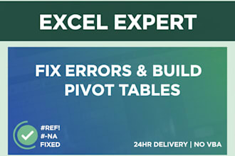 create advanced excel formulas, pivot tables to automate spreadsheets